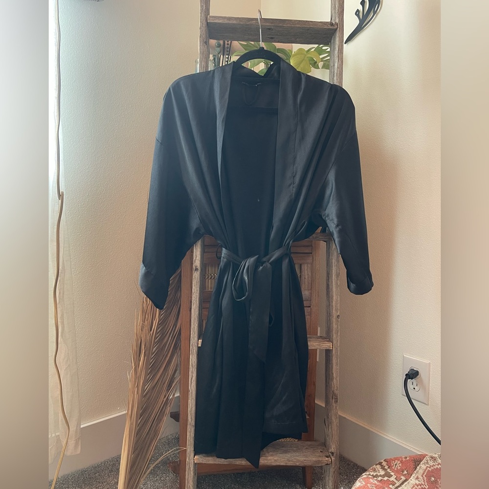 Black Silk Victoria’s Secret Robe